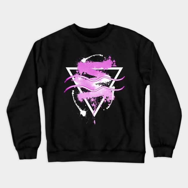 Aquarius - Pink Sky Crewneck Sweatshirt by Scailaret